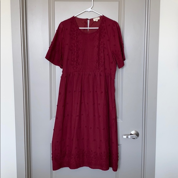 orange creek Dresses & Skirts - Red Floral Midi Dress